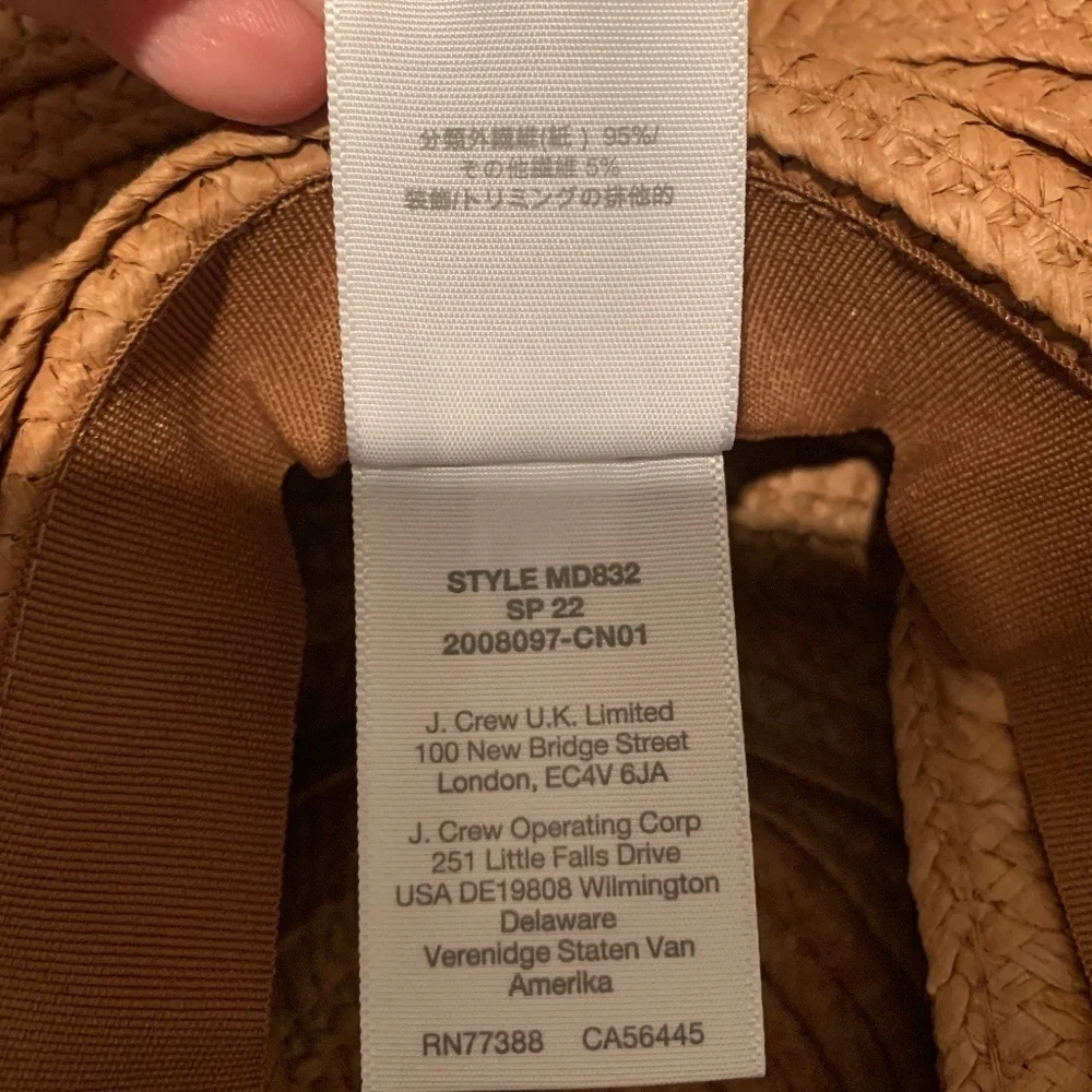 Madewell Braided Straw Hat in Warm Nutmeg M/L NWT